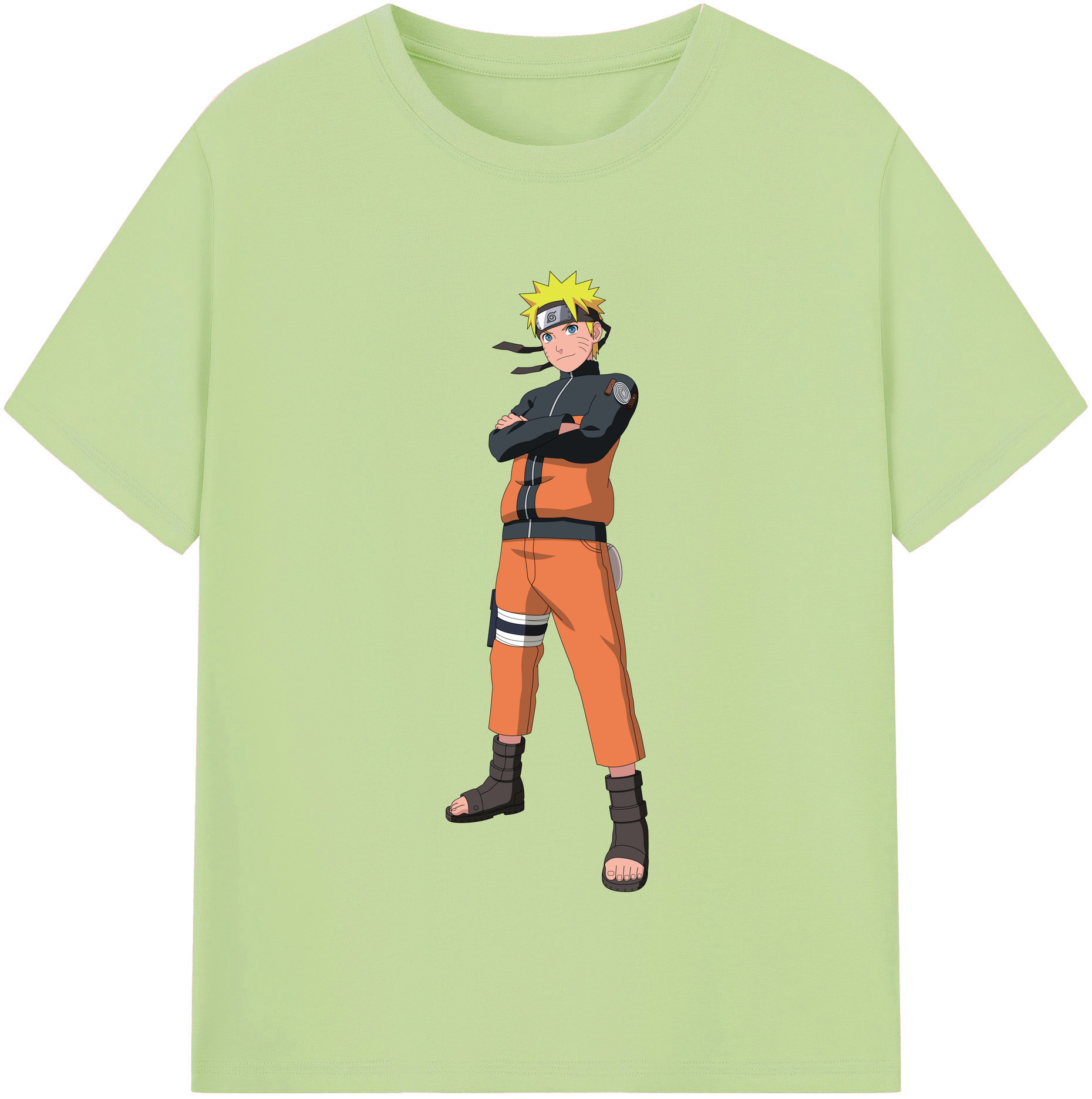 （画像用） NARUTO -ナルト- うずまき ナルト Uzumaki Naruto 綿100％半袖Tシャツ（フロントプリント）